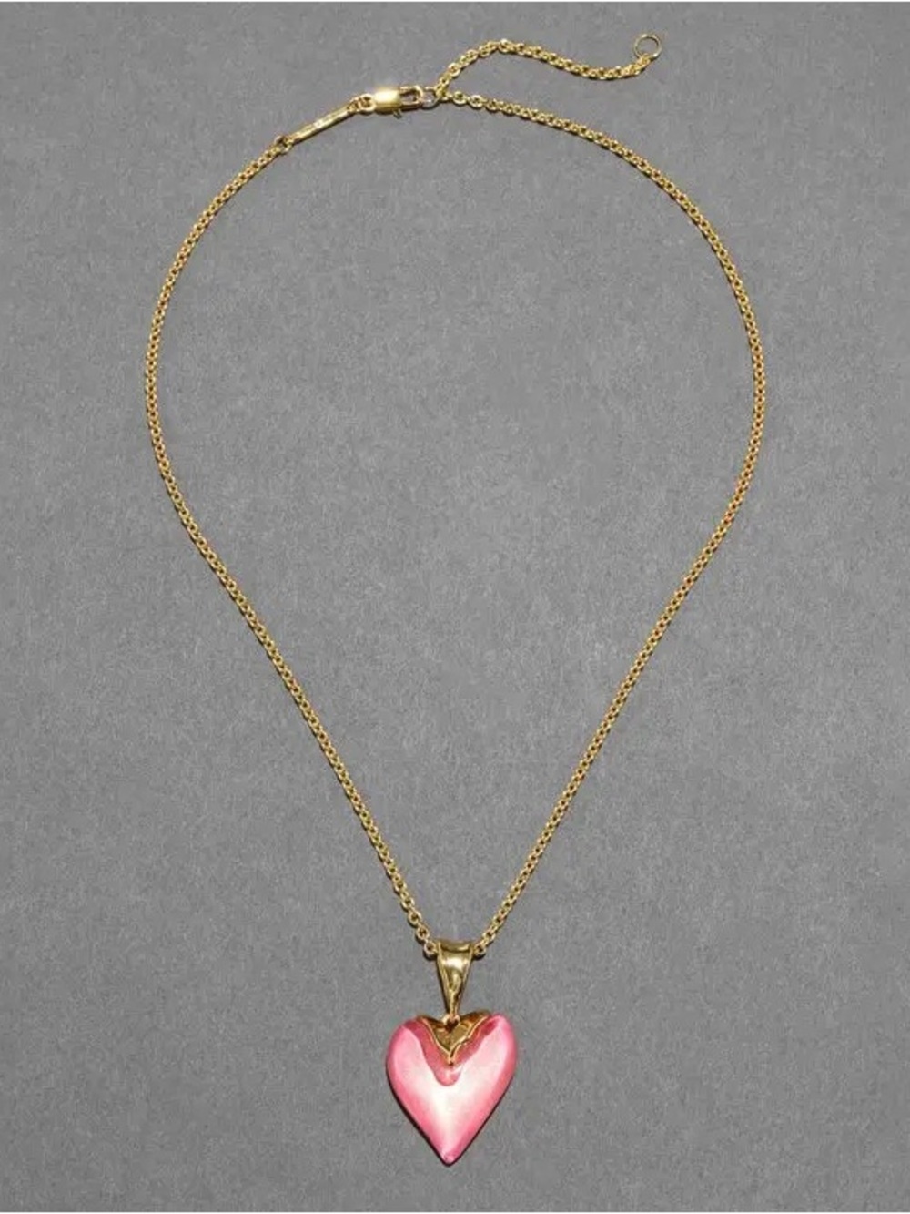ALEXIS BITTAR Lucite Heart Pendant Necklace - Sweet Melon - Picture 2 of 4
